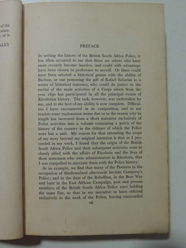 Frontier Patrols: A History Of The British South Police And Other Rhodesian Forces - Col Harding