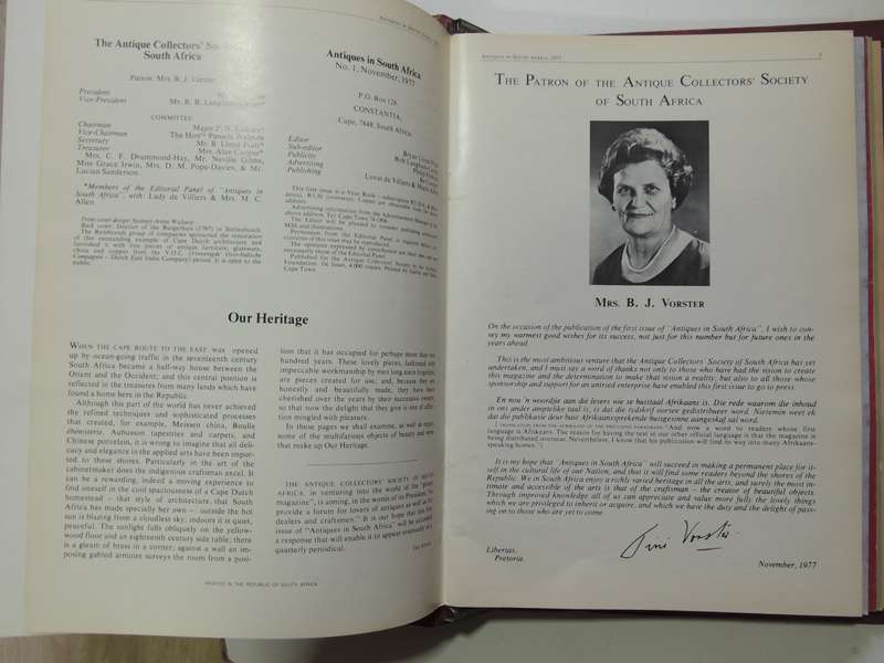 Antiques In South Africa ( 21 Issues In 4 Leatherette Binders)