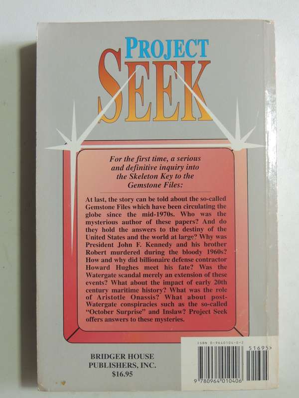 Project Seek: Onassis,Kennedy And Gemstone Thesis - Gerald A Carroll