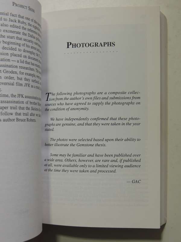 Project Seek: Onassis,Kennedy And Gemstone Thesis - Gerald A Carroll
