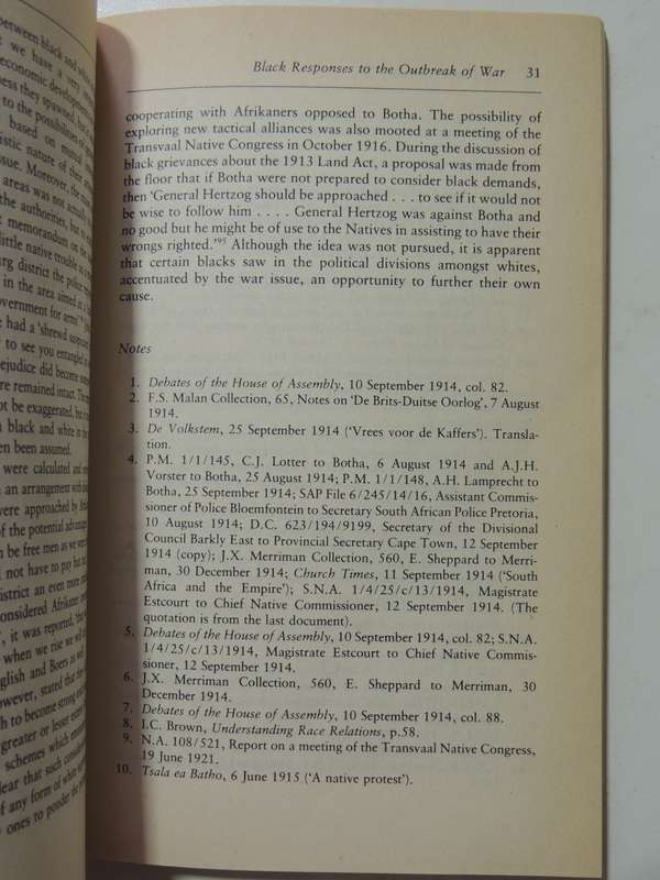 Fighting Their Own War:  South African Blacks And The First World War - Albert Grundlingh