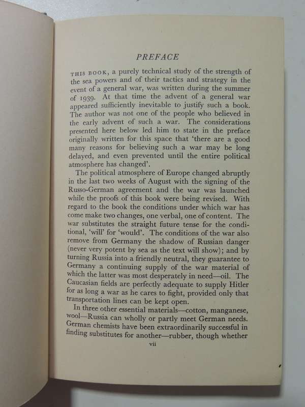 Sea Power and To-day's War - Fletcher Pratt     1940