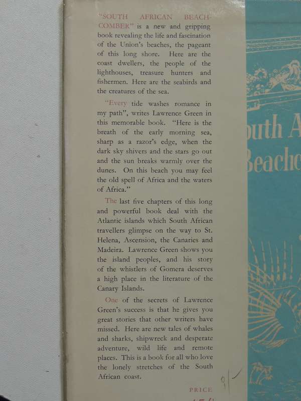 South African Beachcomber - Lawrence G. Green  1958 1st edition