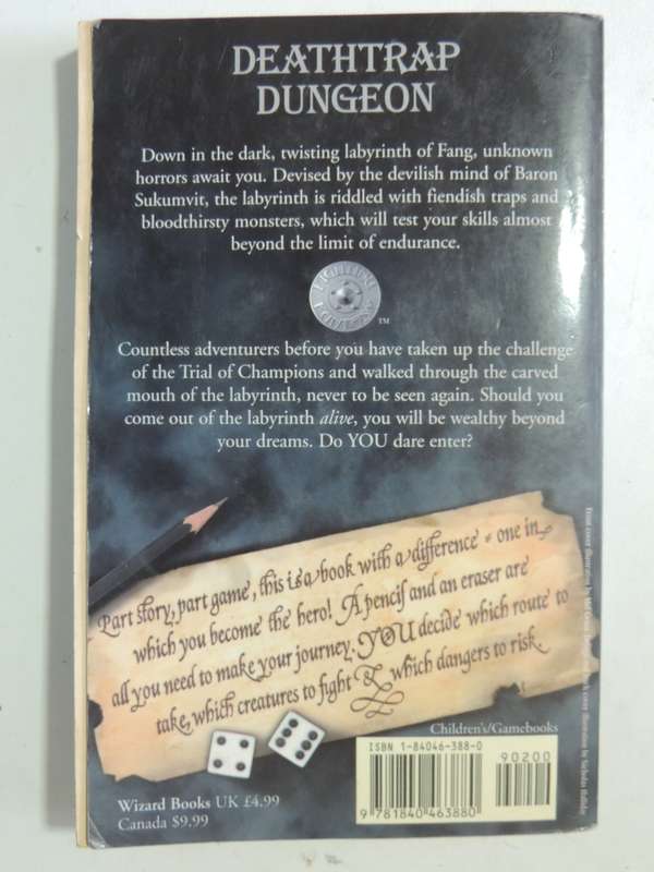 Deathtrap Dungeon: Fighting Fantasy Vol 3 - Ian Livingstone   AS IS