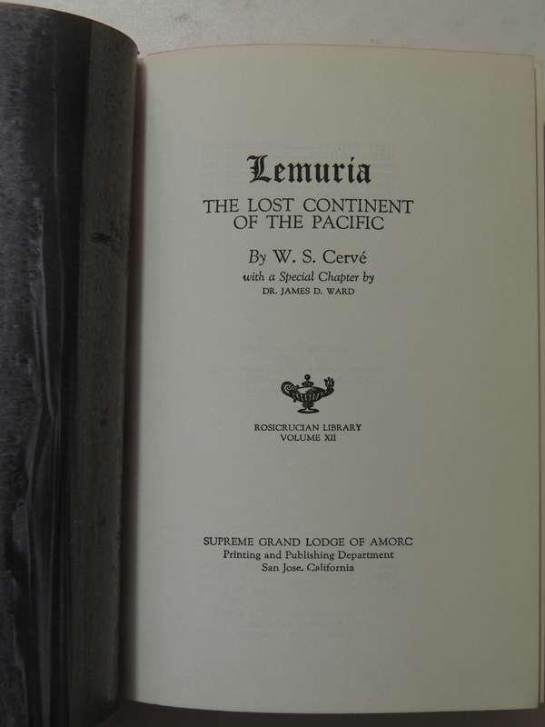 Lemuria: The Lost Continent Of The Pacific- W.S.Cerve