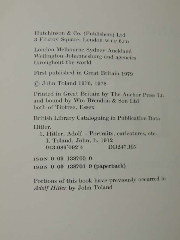 Hitler: The Pictorial Documentary Of His Life- John Toland