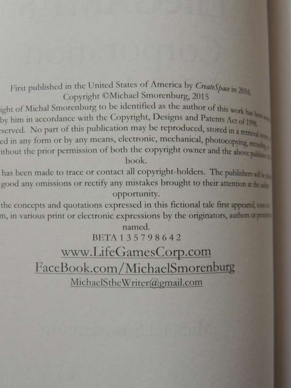 LifeGames Corporation - Michael Smorenburg    (Limited Edition 46/50)