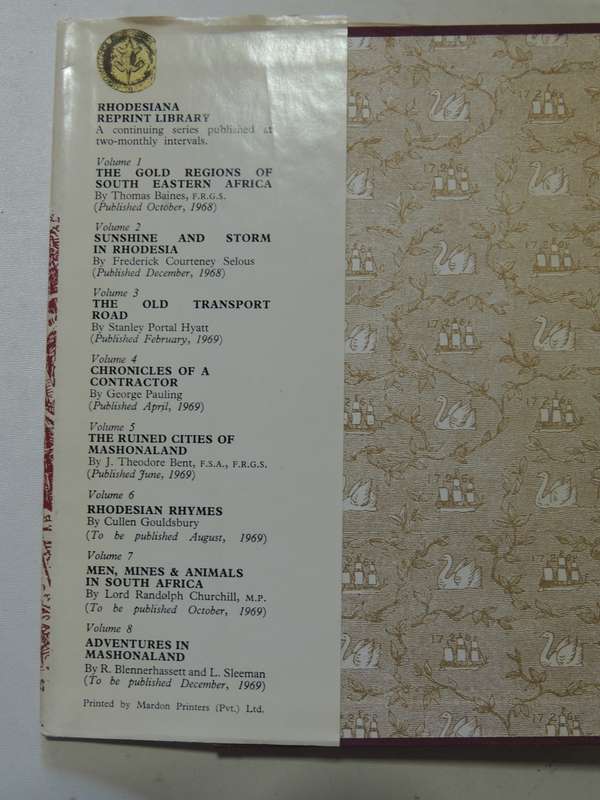 The Ruined Cities Of Mashonaland - Rhodesiana Reprint Library Gold Edition Vol. 5 - J. Theodore Bent