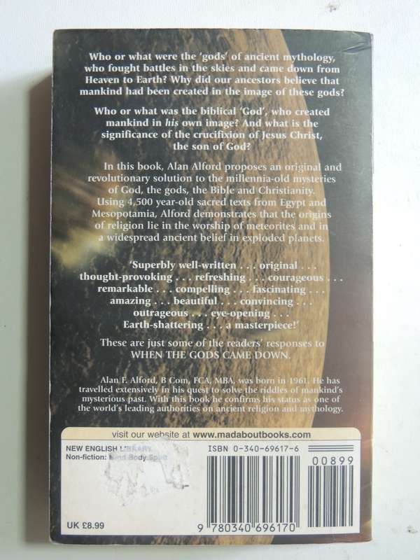 When The Gods Came Down: The Catastrophic Roots Of Religion Revealed - Alan F.Alford