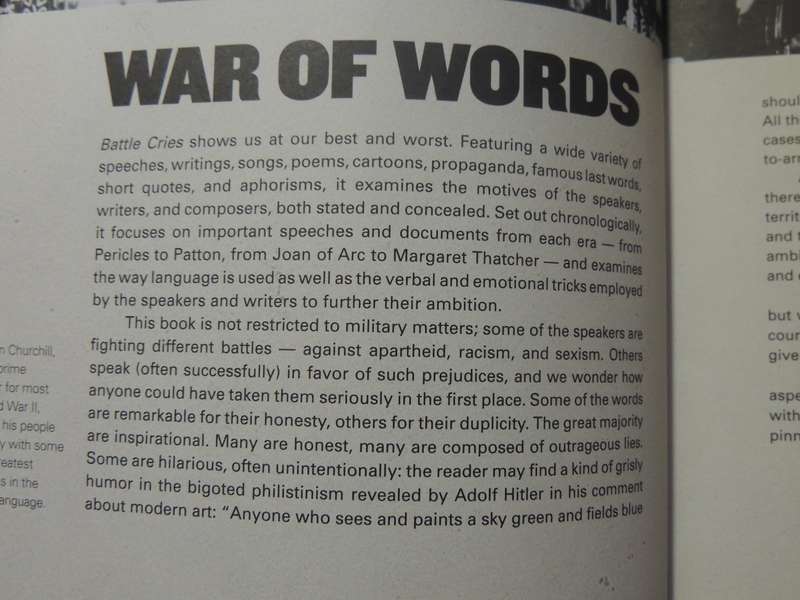 Battle Cries...Speeches From History's Greatest Warriors, Activists, Politician..- James Inglis