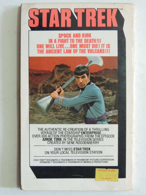 Star Trek Fotonovel # 12: Amok Time Theodore Sturgeon   (as is, see description)