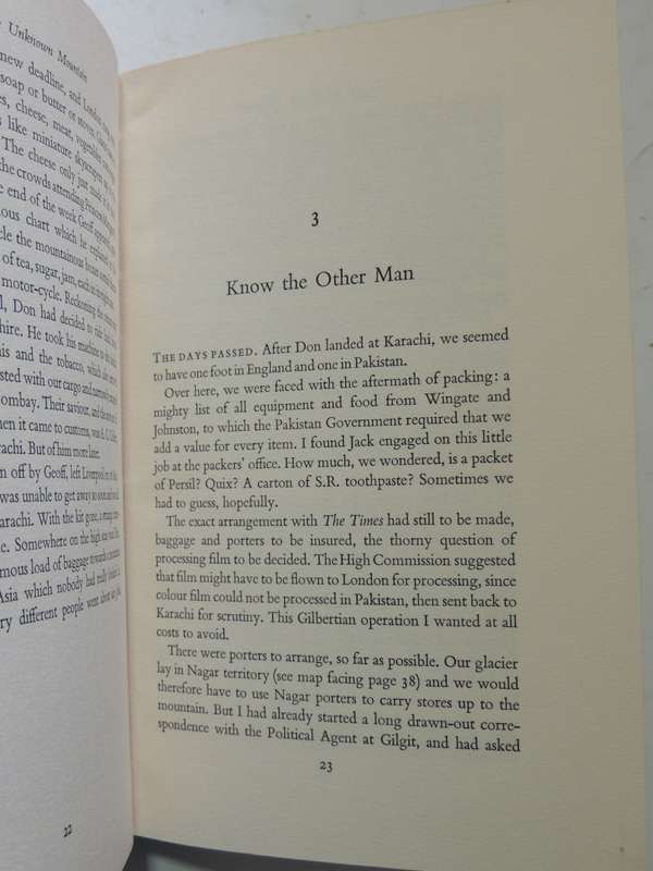 To The Unknown Mountain: Ascent Of An Unexplored Twenty-Five Thousander In Karakoram - Wilfred Noyce