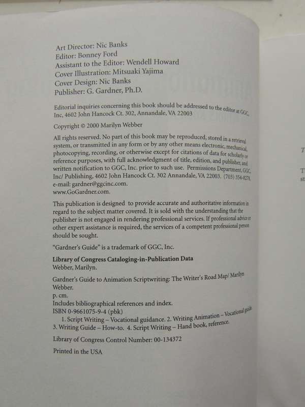 Gardner's Guide To Animation Scriptwriting: The Writers' Road Map - Marilyn Webber