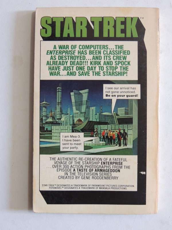 StarTrek Fotonovel # 4: A Taste Of Armageddon- Robert Hamner & Gene L. Coon