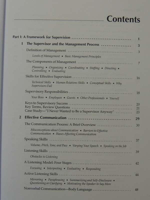 Supervision In The Hospitality Industry (3rd Edition) - Raphael R. Kavanaugh & Jack D. Ninemeier