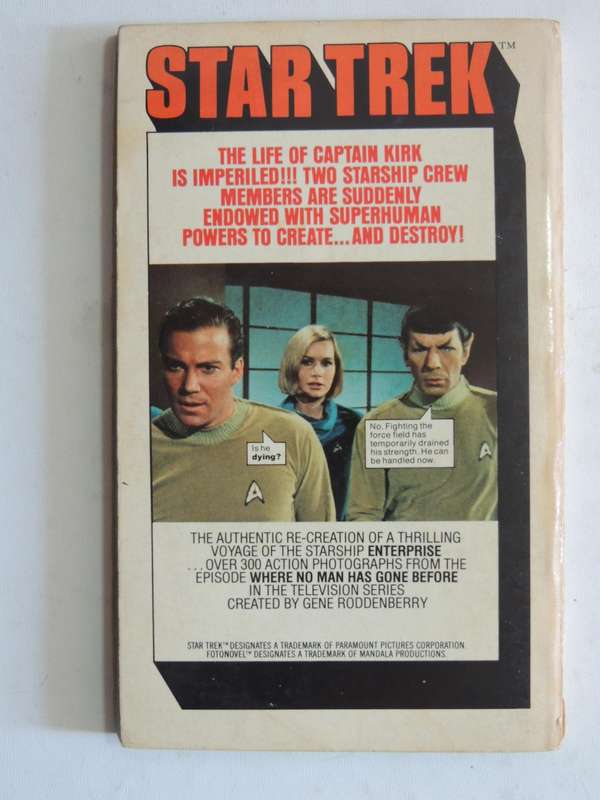 StarTrek Fotonovel # 2: Where No Man Has Gone Before- Samuel A. Peeples