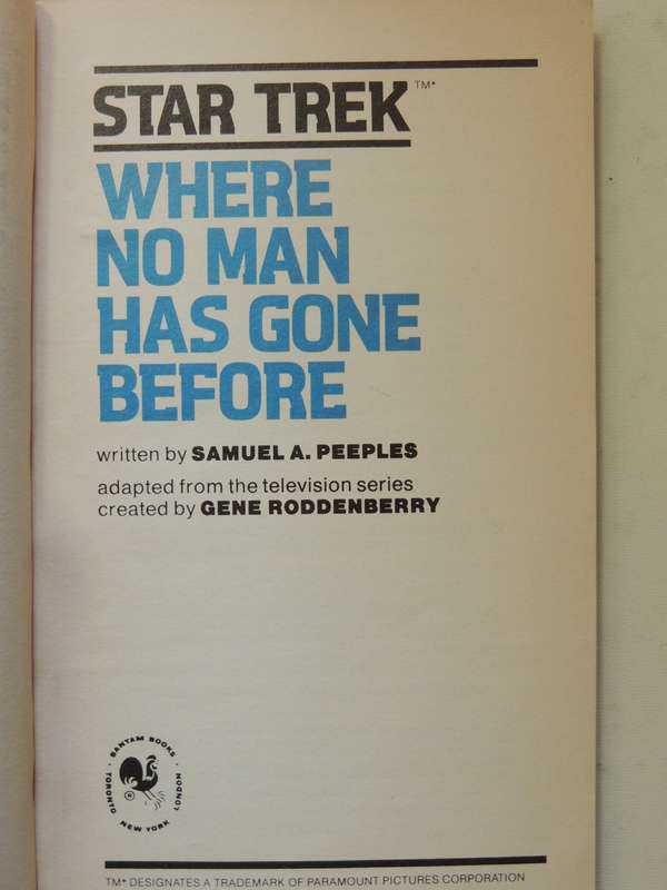 StarTrek Fotonovel # 2: Where No Man Has Gone Before- Samuel A. Peeples
