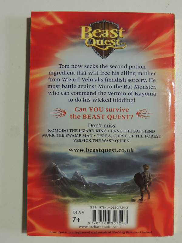Beast Quest The World Of Chaos: Muro - The Rat Monster - Adam Blade   NO CARDS
