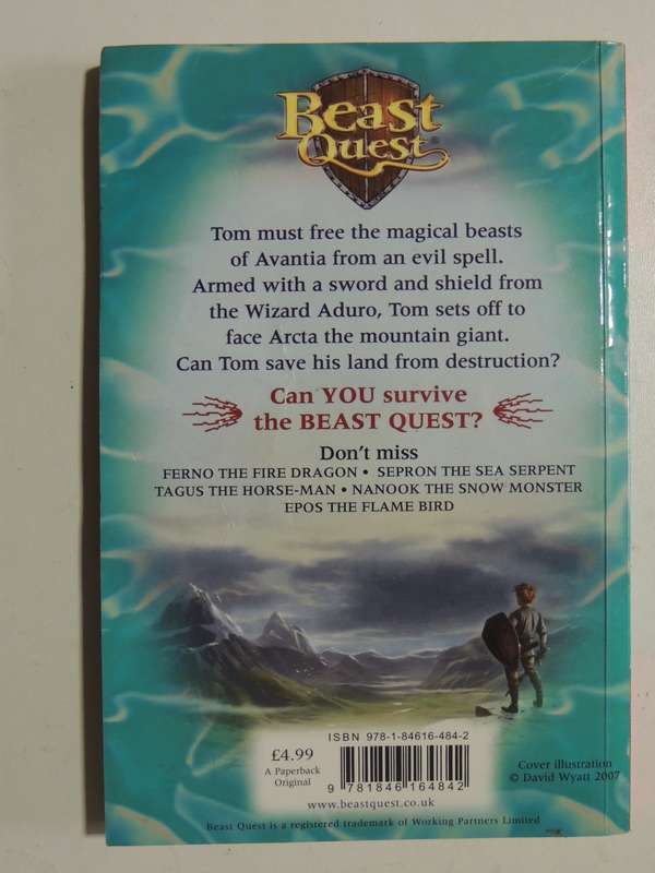 Beast Quest: Arcta - The Mountain Giant - Adam Blade   NO CARDS