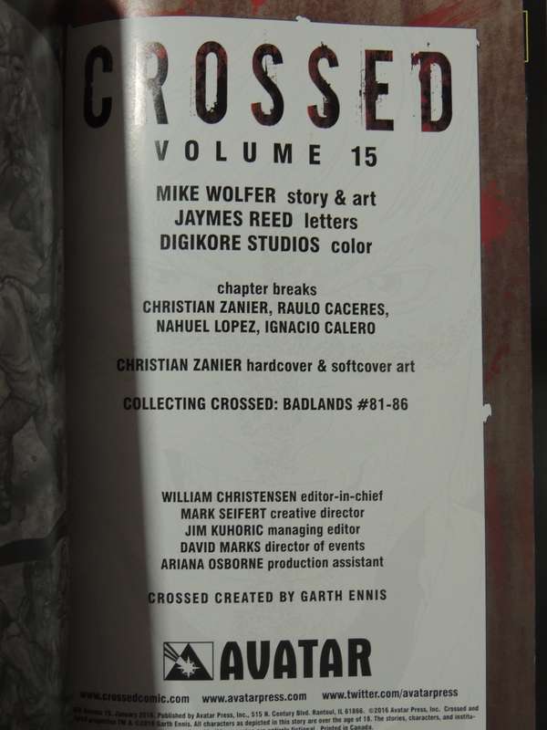 Crossed Vol 15: Badlands - Mike Wolfer