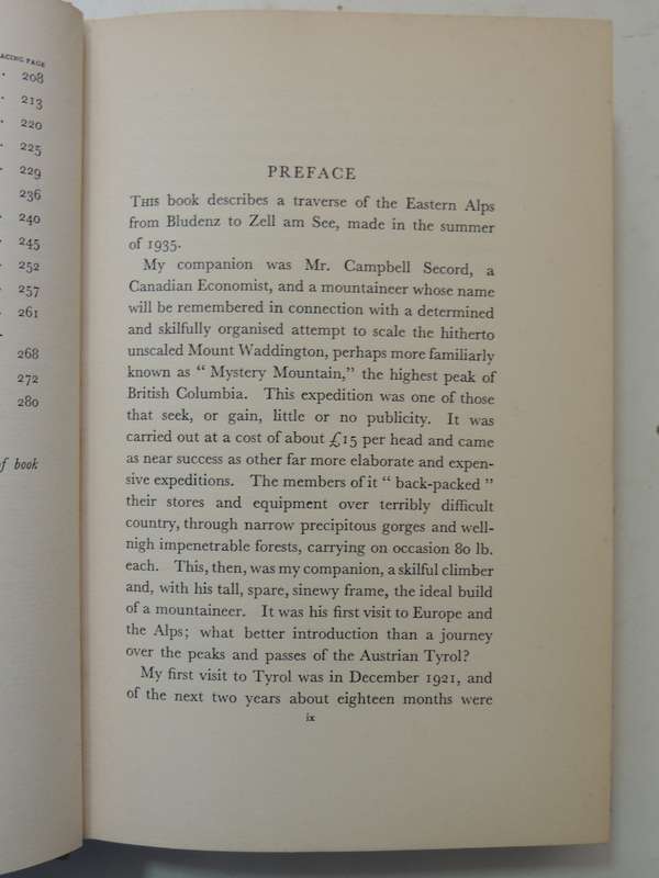 Over Tyrolese Hills- F.S. Smythe   FIRST EDITION   1936