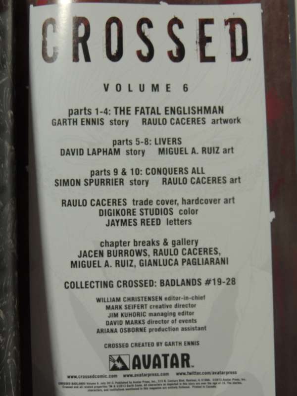 Crossed Vol 6 - Garth Ennis & Raul Caceres