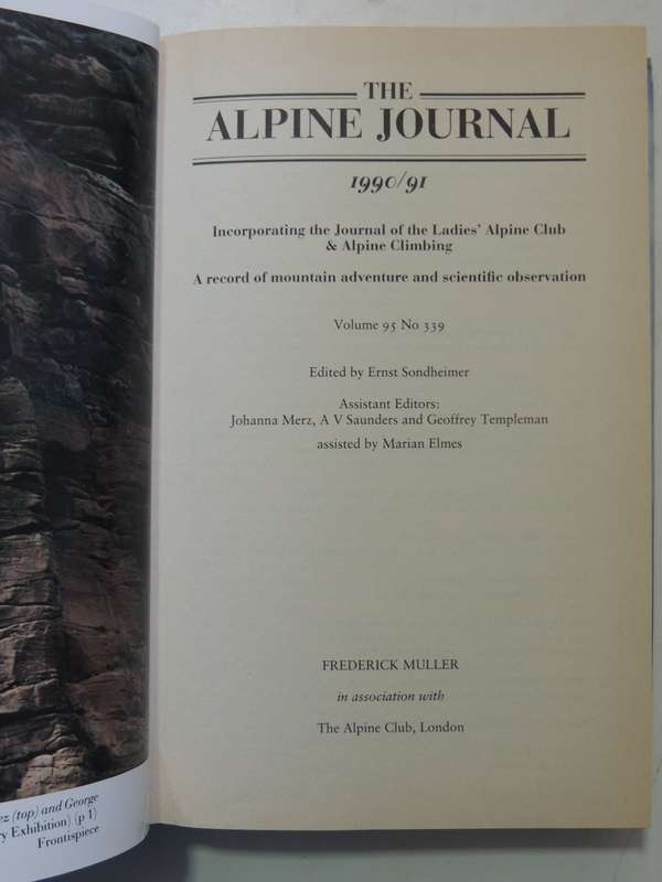 The Alpine Journal 1990/91