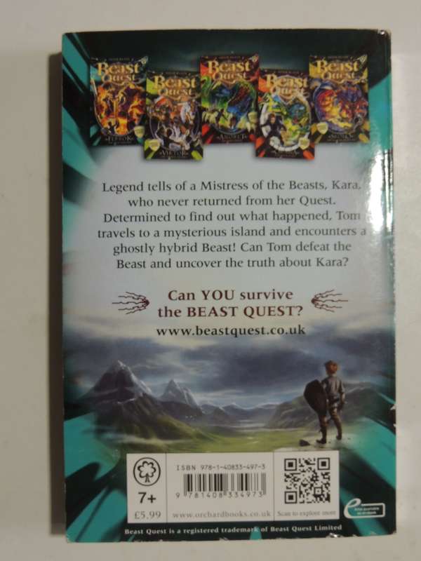 Beast Quest: Jakara - The Ghost Warrior - Adam Blade   NO CARDS