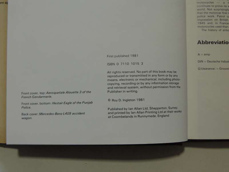 Police Vehicles Of The World - Roy D. Ingleton