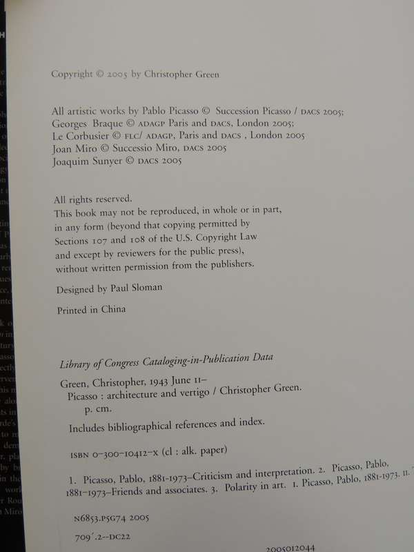 Picasso: Architecture And Vertigo - Christopher Green