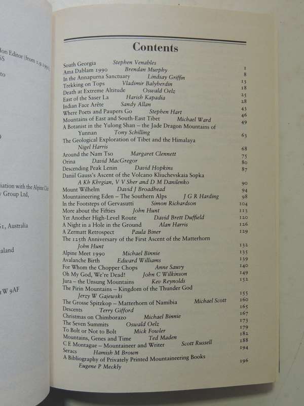 The Alpine Journal 1991/92
