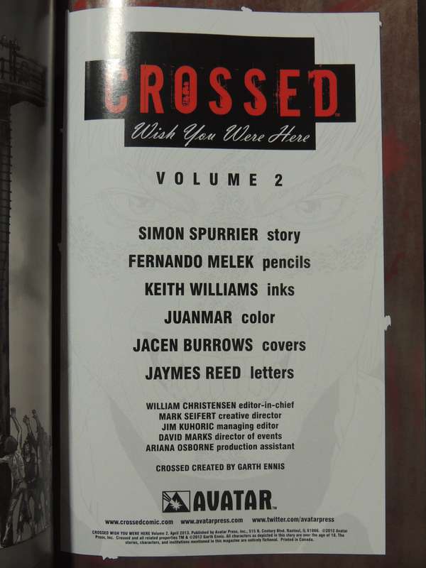 Crossed: Wish You Were Here Vol 2 - Simon Spurrier & Fernando Melek