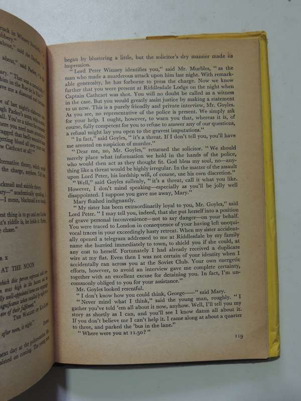 Clouds Of Witness - Dorothy L. Sayers   13th Impression 1954