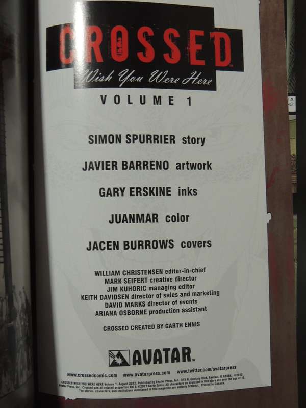 Crossed: Wish You Were Here Vol 1 - Simon Spurrier & Javier Barreno
