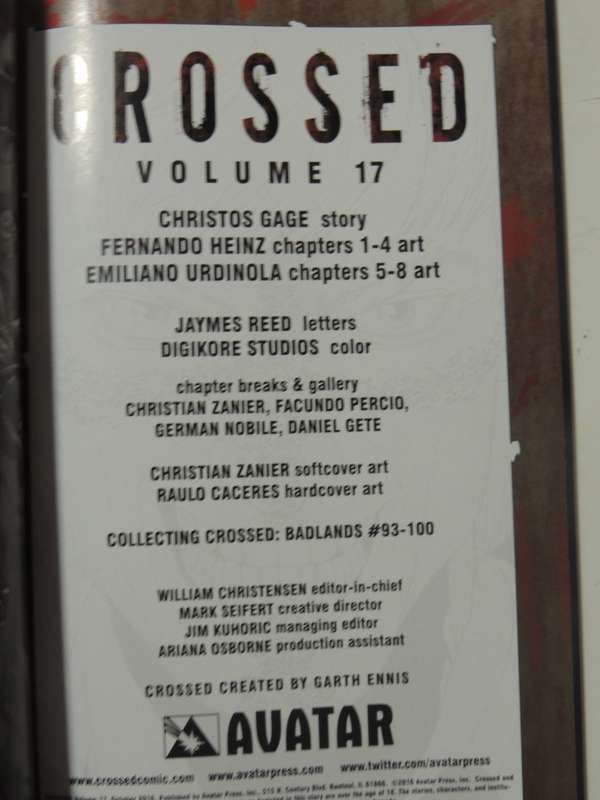 Crossed Vol 17: Badlands - Christos Gage & Fernando Heinz