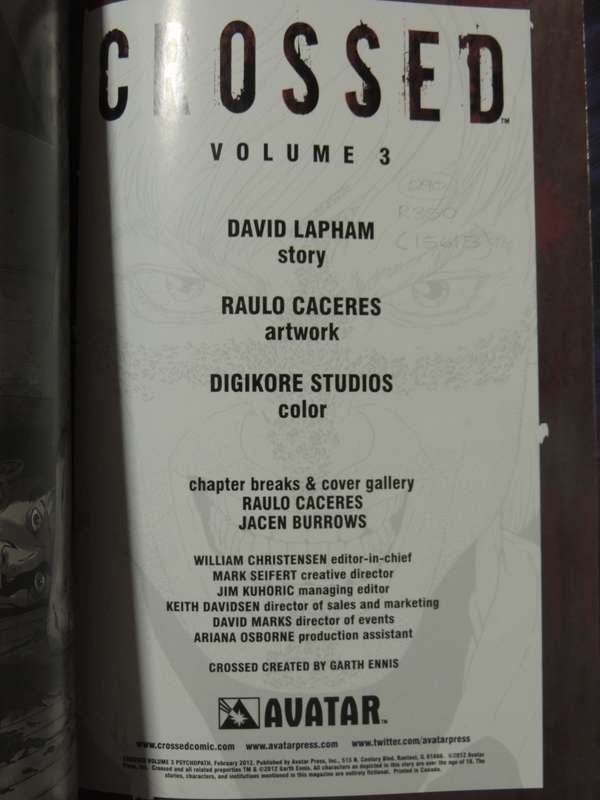 Crossed Vol 3: Psychopath- David Lapham & Raulo Caceres