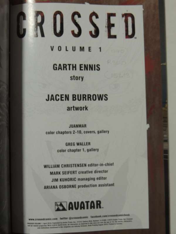 Crossed Vol 1 - Garth Ennis & Jacen Burrows