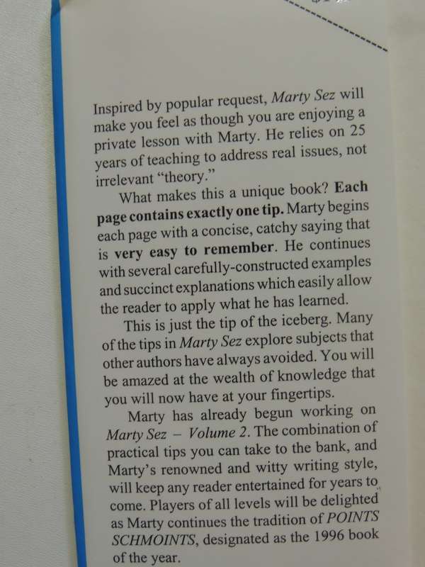 Points Schmoints Series Marty Sez Bergen's Bevy of Bridge Secrets - Marty Bergen Inscribed