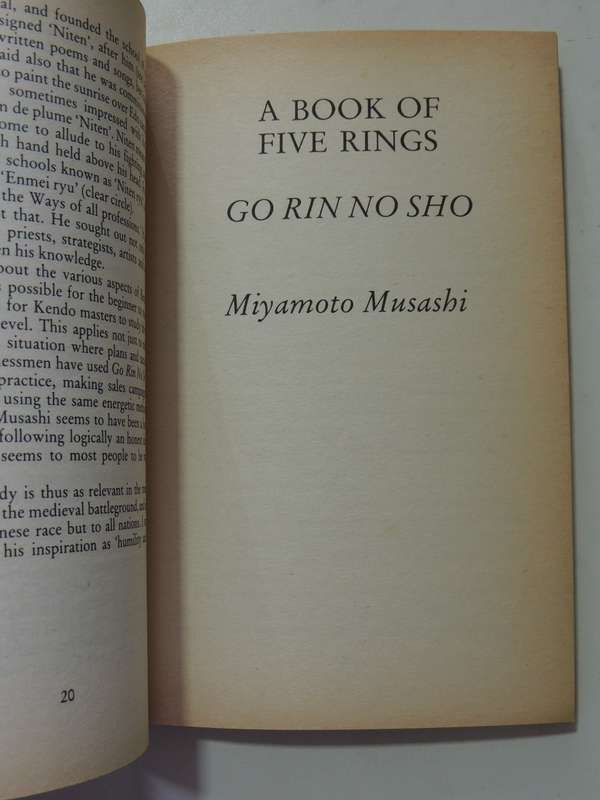 A Book Of Five RingsMiyamoto Musashi