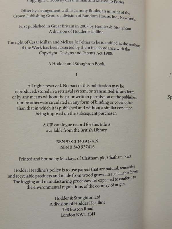 Cesar's Way ..Natural, Everyday Guide To Understanding & Correcting Common Dog ProblemsCesar Millan