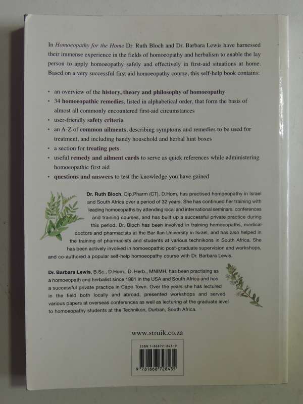 Homoeopathy For The Home - Dr. Ruth Bloch & Dr. Barbara Lewis