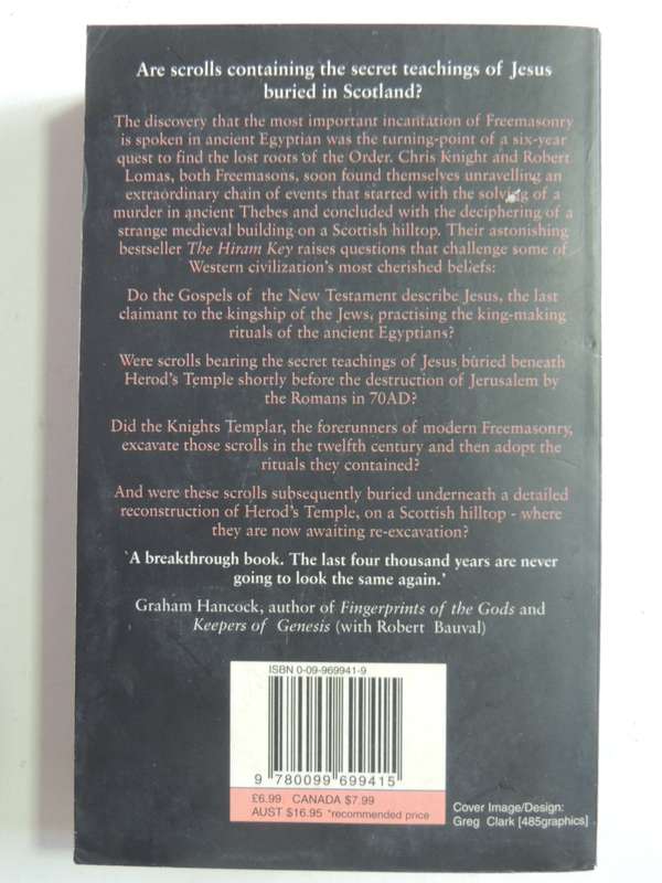 The Hiram Key: Pharaohs, Freemasons & The Discovery Of The Secret Scrolls Of Jesus - Christopher K