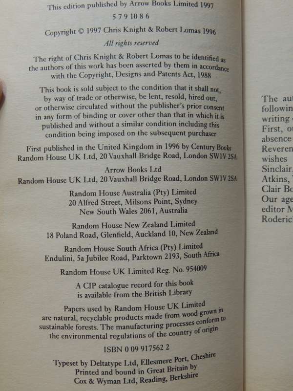The Hiram Key: Pharaohs, Freemasons & The Discovery Of The Secret Scrolls Of Jesus - Christopher K