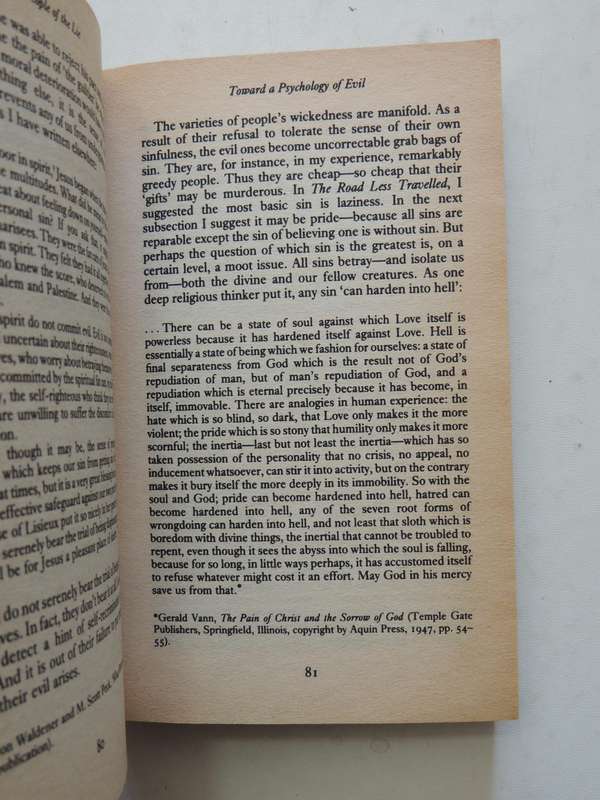 People Of The Lie: The Hope For Healing Human Evil- M. Scott Peck