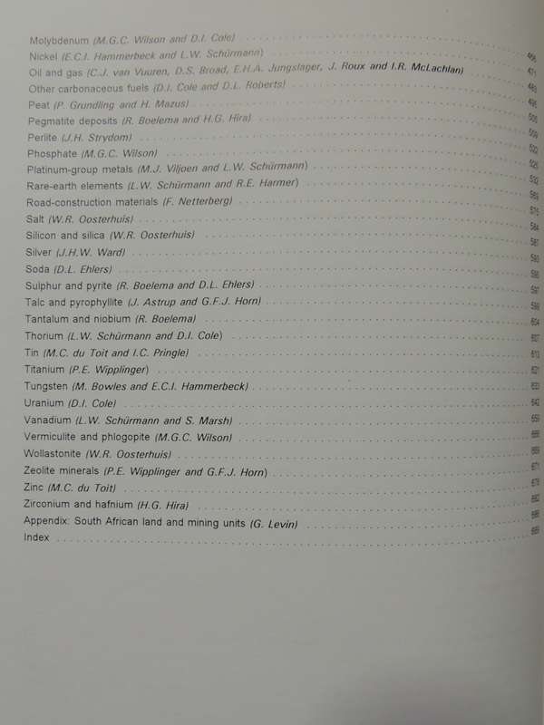 The Mineral Resources Of South Africa- ed. M.G.C. Wilson & C.R. Anhaeusser   6th Edition