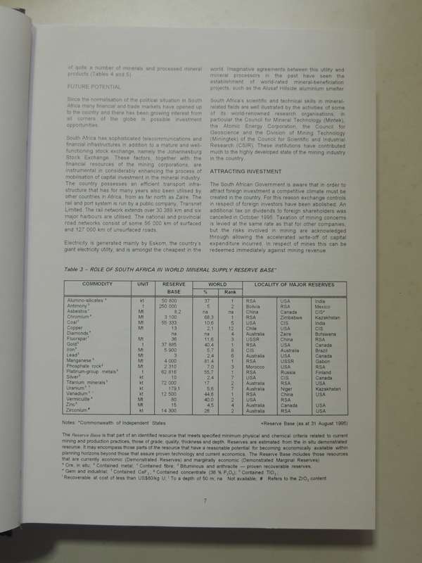 The Mineral Resources Of South Africa- ed. M.G.C. Wilson & C.R. Anhaeusser   6th Edition