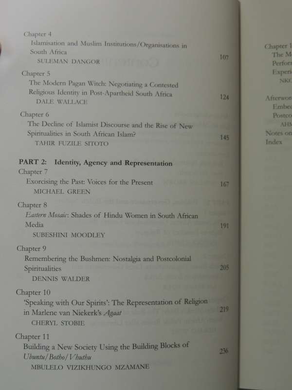 Religion And Spirituality In South Africa: New Perspectives - ed Duncan Brown