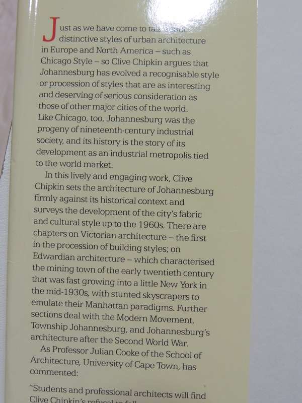 Johannesburg Style, Architecture & Society 1880's-1960s, Incl Wits Review Apr 2021 Vol 45 & .....