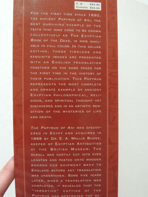 The Egyptian Book of the Dead, The Book of Going Forth by Day - Transl by Raymond Faulkner