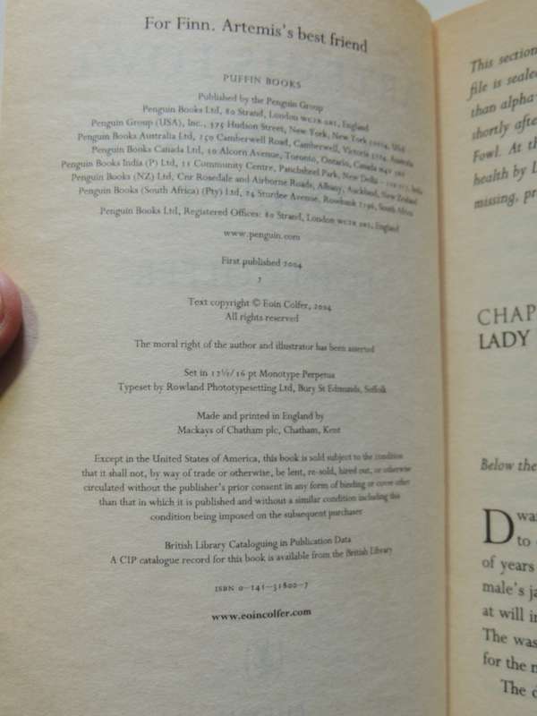 Artemis Fowl, The Seventh Dwarf- Eoin Colfer
